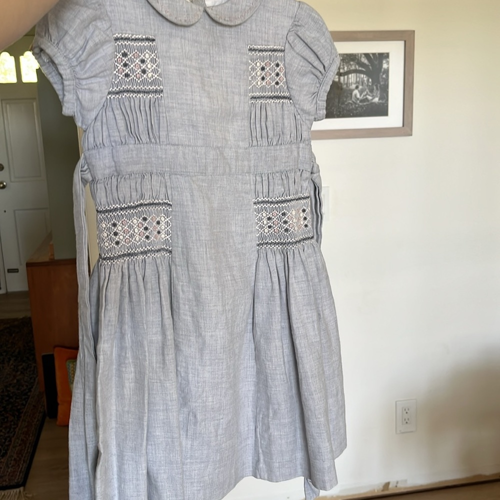 Jacadi Paris blue Cotton dress 4T